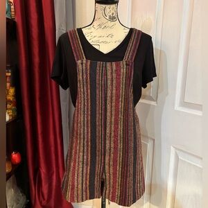 Forever 21 Boho Overall Shorts Playsuit